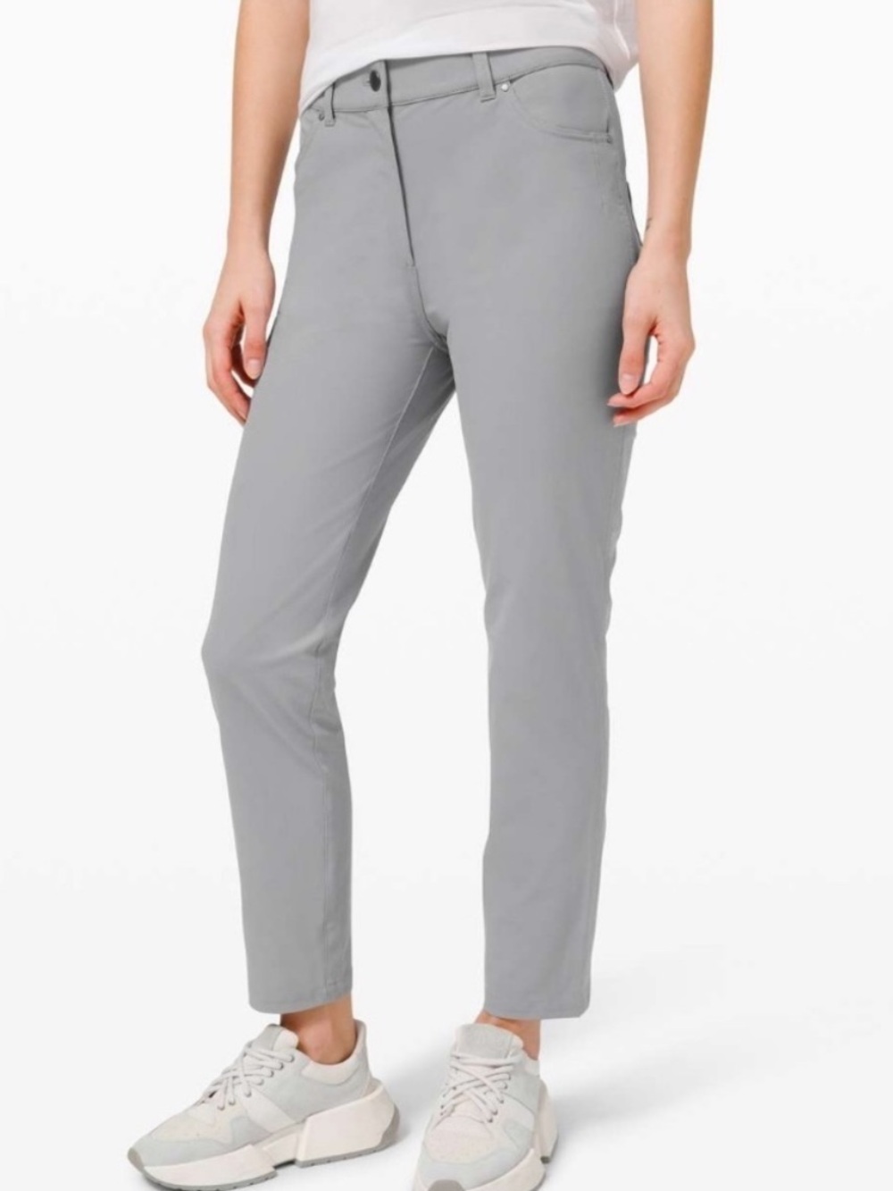 lululemon athletica Light Gray Straight-Leg Pants